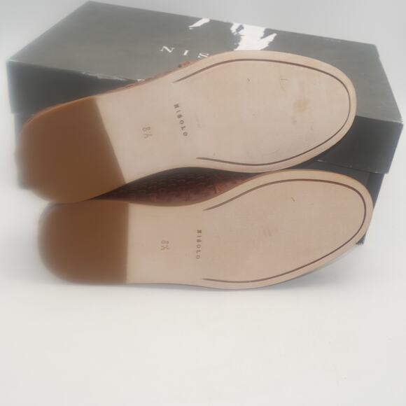 NEW Nisolo Alejandro Woven Slip On Leather Shoes Men's 8.5 Brandy Brown - Picture 9 of 12